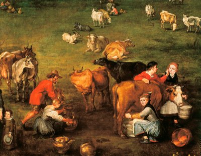 "La vida de los campesinos", (detalle) de Jan the Elder Brueghel