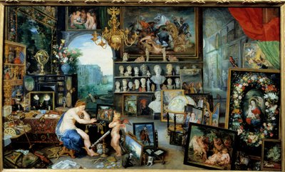 La vista. Alegoría de los cinco sentidos. Pintura de Jan I Brueghel de Jan the Elder Brueghel