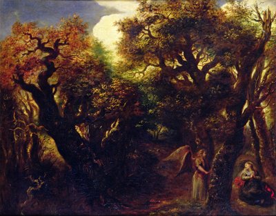 Paisaje boscoso con Agar y el ángel, c.1645 de Jan the Elder Lievens