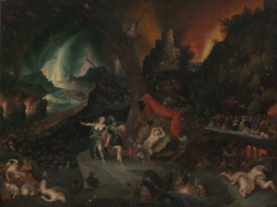 Eneas y la sibila en el inframundo de Jan the Younger Brueghel