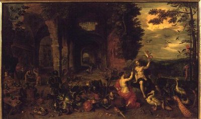 Alegoría del aire y el fuego, c.1650-60 de Jan the Younger Brueghel