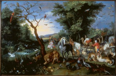 La entrada de los animales en el Arca de Noé de Jan the Younger Brueghel