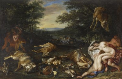 Diana y sus ninfas después de su caza, 1630-39 de Jan Brueghel the Younger