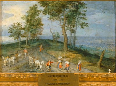 Paisaje con campesinos ... (óleo sobre lienzo) de Jan the Younger Brueghel
