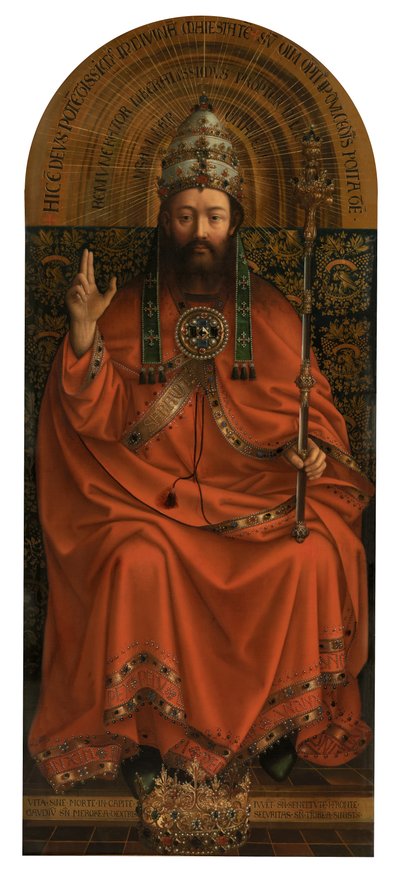 Dios Todopoderoso (óleo sobre lienzo) de Jan van (after) Eyck