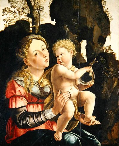 Madonna y el Niño de Jan van (studio of) Scorel