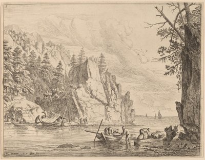 Vista del río Rin de Jan van Aken after Herman Saftleven