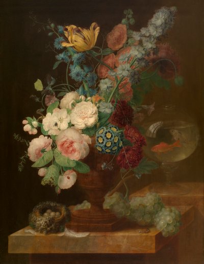 Ramo de flores (óleo sobre tabla) de Jan van Amstel