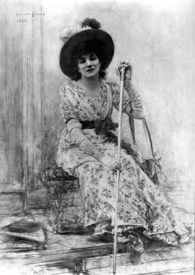 Retrato de Sarah Bernhardt (1844-1923) de Jan van Beers