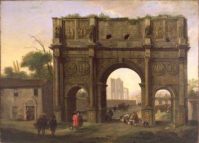 El Arco de Constantino, Roma, c.1640 de Jan van Bike Miel