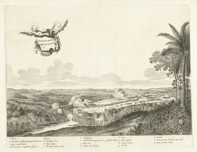 Gevechten bij Porto Calvo, 1637 Batalla cerca de Bald Harbour (título sobre objeto) de Jan van Brosterhuyzen