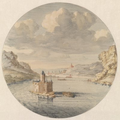 Vista del castillo de Pfalzgrafenstein cerca de Kaub de Jan van Call (I)