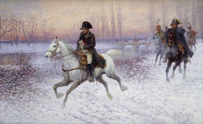 Napoleón al frente de una tropa de caballería de Jan van Chelminski