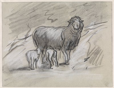 Oveja con dos corderos de Jan van Essen