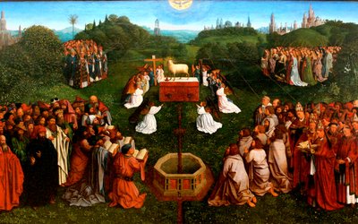 Adoración del Cordero del Retablo de Gante de Jan van Eyck