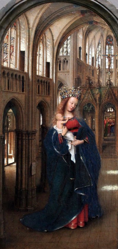 Alemán: Die Madonna in der Kirche La Virgen en la Iglesia de Jan van Eyck