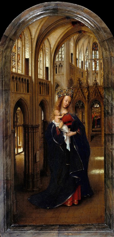 Alemán: Die Madonna in der Kirche La Virgen en la Iglesia de Jan van Eyck