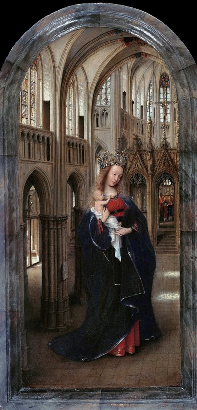 Alemán: Die Madonna in der Kirche La Virgen en la Iglesia de Jan van Eyck