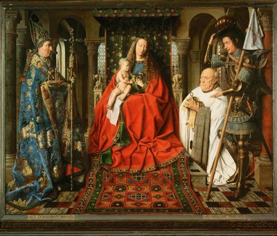 Madonna adorada por el Canonicus Van der Paele ... de Jan van Eyck