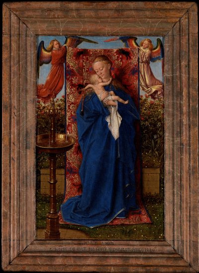 Madonna y el Niño en la fuente de Jan van Eyck