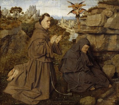 San Francisco de Asís recibiendo los estigmas, ca. 1430 de Jan van Eyck