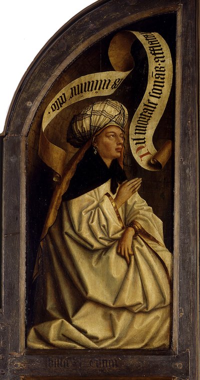 El Retablo de Gante. Adoración del Cordero Místico: Sibila Eritrea, 1432 de Jan van Eyck