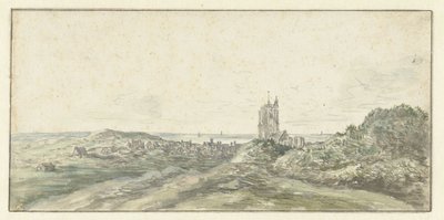 Vista de Egmond aan Zee de Jan van Goyen (possibly)