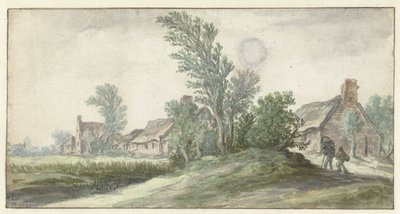 Vista de un pueblo de Jan van Goyen (possibly)