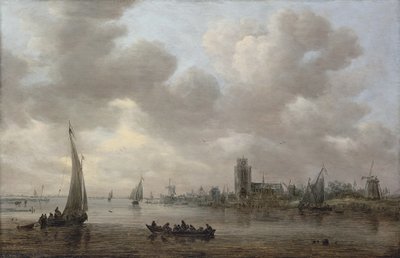 Vista del Maas con Dordrecht al fondo de Jan van Goyen