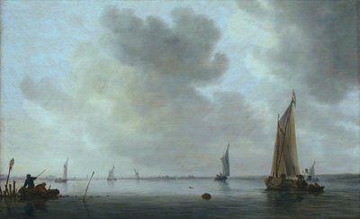 Barcos de pesca en un estuario de Jan van Goyen