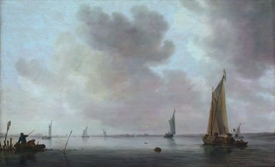 Barcos de pesca en un estuario, 1633 de Jan van Goyen