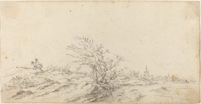 Jinete entre las dunas de Jan van Goyen