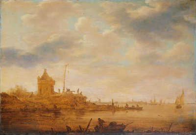 Vista del río con puesto de vigilancia de Jan van Goyen
