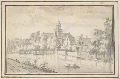 Vista del castillo y la casa en el río de Jan van Goyen