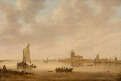 Vista de Dordrecht desde el Dordtse Kil, 1644 de Jan van Goyen
