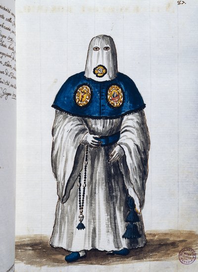 Archicofradía del sufragio del Rosario, fundada en la Iglesia de las Hermanas del Espíritu Santo en Venecia, Volumen II, f 87 de Jan van Grevenbroeck
