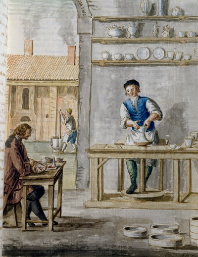 Fábrica de porcelana Geminianus Cozzi en San Giobbe en Venecia de Jan van Grevenbroeck