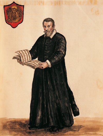 Italia, Venecia, Retrato del compositor italiano Claudio Monteverdi (1567 - 1643) de Jan van Grevenbroeck