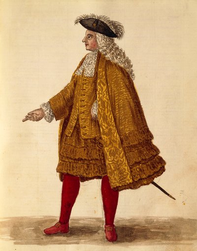 Túnica de Caballero, Gli Abiti de Veneziani, del libro ilustrado de trajes de Jan van Grevenbroeck