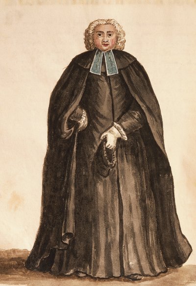 Maestro de la Capilla del Dogo, de Los trajes de los venecianos, acuarela de Jan van Grevenbroeck