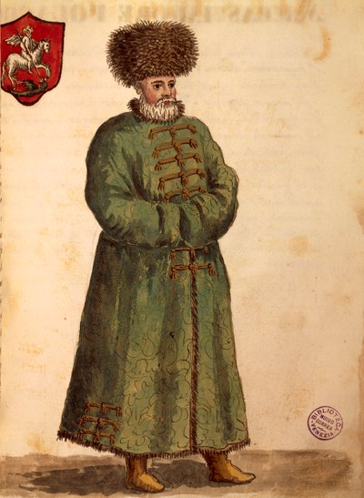 Embajador moscovita, Gli Abiti de Veneziani, de libro ilustrado de trajes de Jan van Grevenbroeck