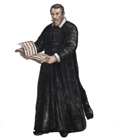 Retrato de Claudio Monteverdi - Retrato de Claudio Monteverdi (1567-1643) compositor italiano según dibujo de Jan van Grevenbroeck (o Giovanni Grevembroch) (1731-1807) de Jan van Grevenbroeck