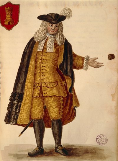 Embajador español, Gli Abiti de Veneziani, de libro ilustrado de trajes de Jan van Grevenbroeck