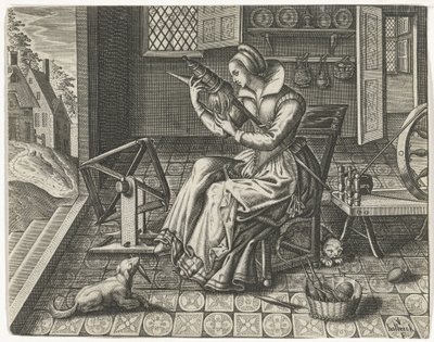 Solterona en un interior de Jan van Halbeeck