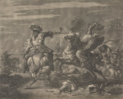 Escena de batalla - Muerte de un turco de Jan van Huchtenburg