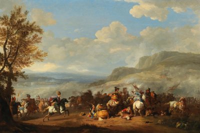 Una escaramuza de caballería entre turcos y europeos de Jan van Huchtenburgh