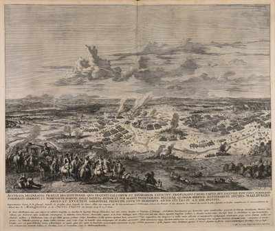 Accurata delineatio praelii Hochstetensis quo ingenti Gallorum et Bavarorum exercitu profligato caeso capto ...  Representation exacte de la fameuse bataille de Hochstet ... de Jan van Huchtenburgh