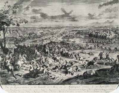 Escenas de batallas de: Dumont et Rousset, Histoire militaire du Prince Eugene (1663-1736), serie de ocho grabados. de Jan van Huchtenburgh