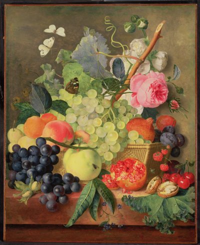 Una cesta de frutas, 1744 de Jan van Huysum