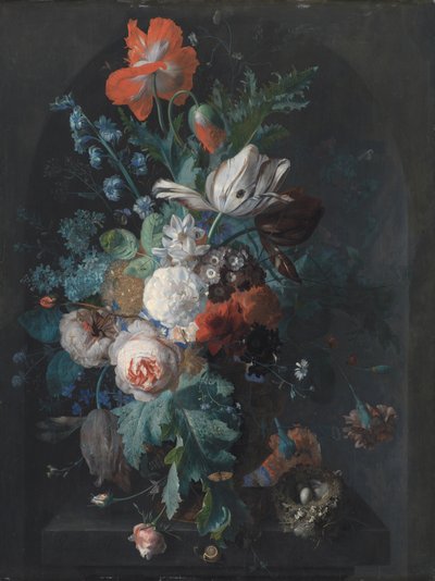 Un jarrón con flores de Jan van Huysum